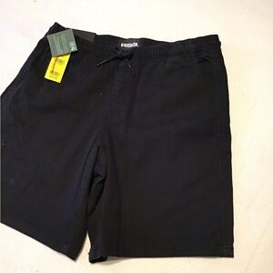 RSQ Classic Black Shorts Pull On Drawstring Boys Size L NWT